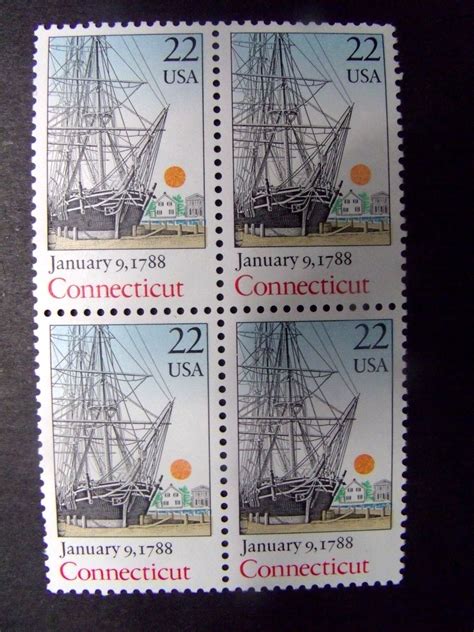 US Postage Stamps 1988 Connecticut Statehood Scott 2340 4-22c | eBay
