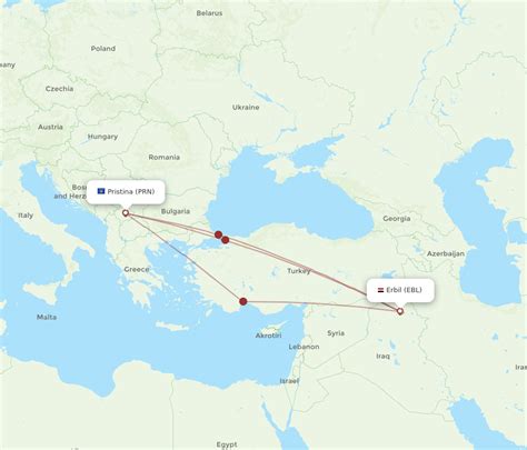 Flights From Pristina To Erbil PRN To EBL Flight Routes