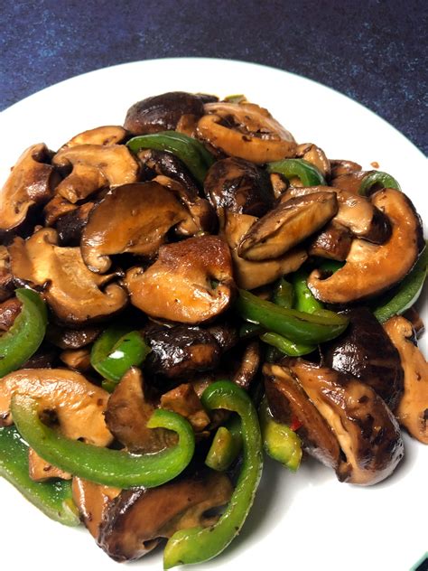 Shiitake Mushrooms Stir Fry With Peppers • Oh Snap Lets Eat