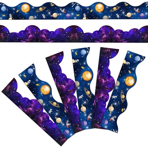 Buy Galaxy Scalloped Borders Outer Space Straight Borders Trim Night