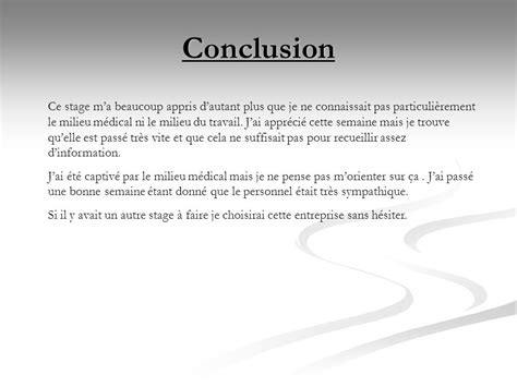 Pdf Exemple De Conclusion Rapport De Stage Secr Taire M Dicale Pdf