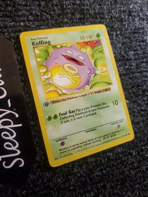 Pokémon TCG Koffing 51 102 1st Edition Base Set Shadowless Regular