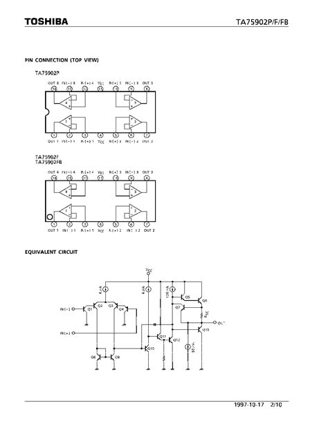 TA75902FB Datasheet 2 10 Pages TOSHIBA QUAD OPERATIONAL AMPLIFIER