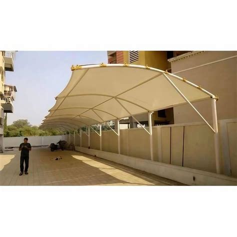 Mild Steel Car Parking Tensile Structure Prefabricated Shed At Best