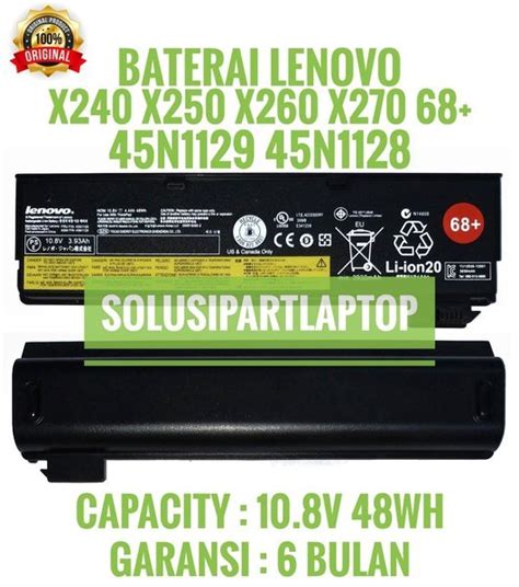 Jual BATERAI Lenovo Thinkpad X230 X230S X240 X240i X240S X250 X250S