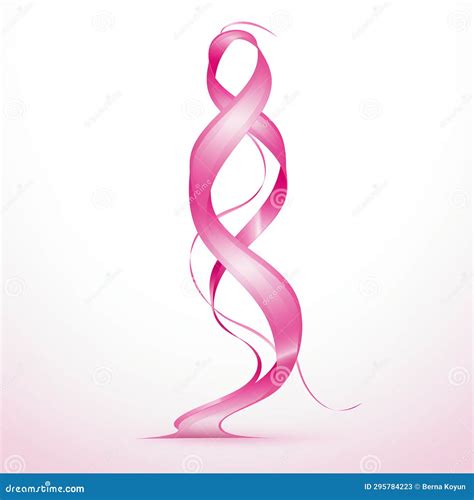 Classic Pink Ribbon for Womens Health Awareness Stock Illustration
