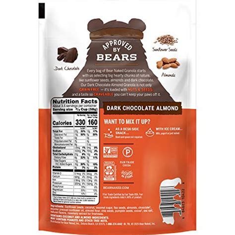 Granola Bear Naked Dark Chocolate Almond Grain Free Non Gmo Project