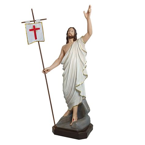 Imagem Cristo Ressuscitado de Resina Nacional 111 cm Casa da Mãe