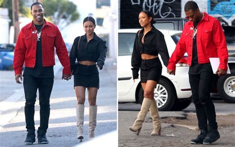 New Couple Alert Karrueche Tran And Victor Cruz Spotted Holding Hands In