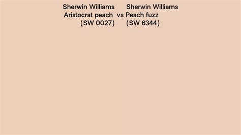 Sherwin Williams Aristocrat Peach Vs Peach Fuzz Side By Side Comparison