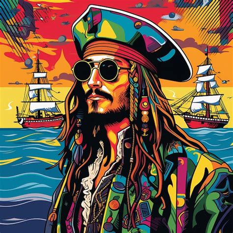 Pirata Del Caribe Jack Sparrow Ai Jack Sparrow Arte Vectorial Jack