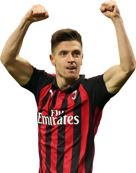 Krzysztof Piatek Milan Football Render Footyrenders