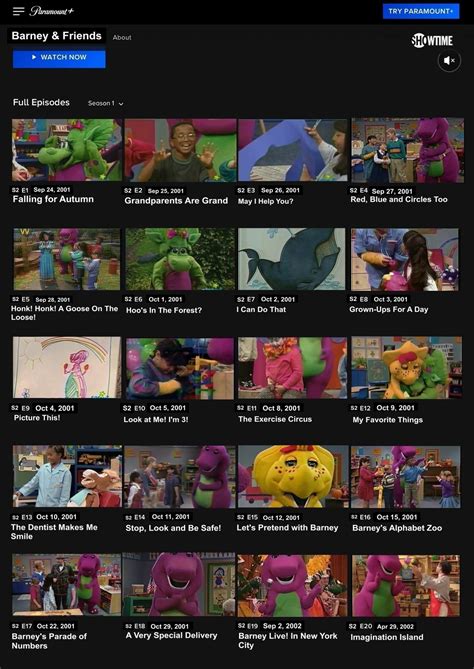 Season 2 of Barney and Friends on Paramount+ by PinkiePieGlobal on ...