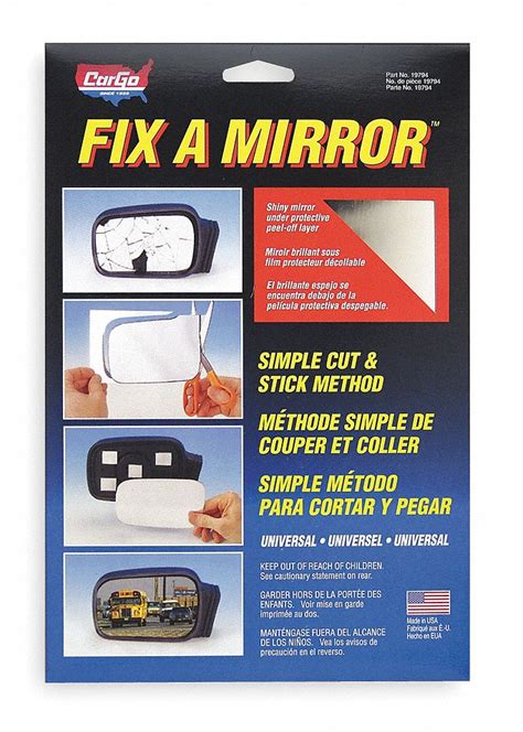 Mirror Repair Kit,Silver - Grainger