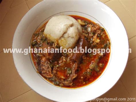 Ghanaian Food: Banku with Okro Soup