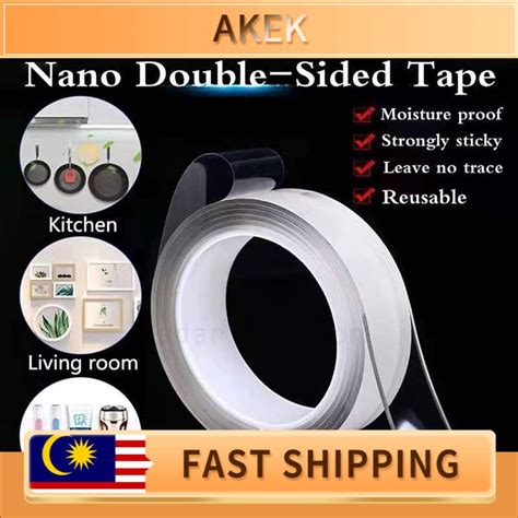 Multifunctional Double Sided Nano Tape No Traces Washable Removable