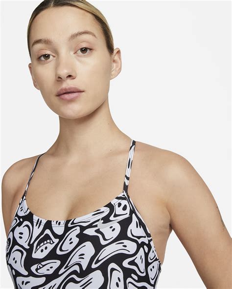 Nike Swim Hydrastrong Womens Lace Up Tie Back One Piece Swimsuit