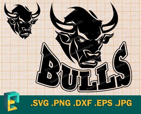 Bulls Svg Cricut Silhouette Football Svg Bulls Team Etsy