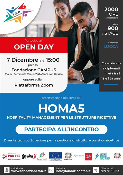 Open Day Di Presentazione Del Corso Its Homa