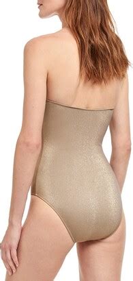 Gottex Swimwear White Sands Metallic Corset One Piece Swimsuit Shopstyle