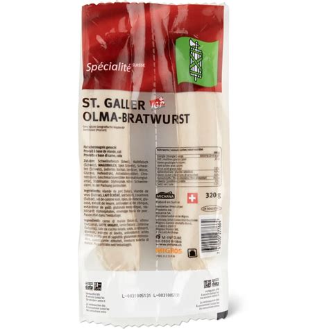 Sp Cialit Suisse St Galler Olma Bratwurst Migros