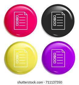 Test Multi Color Glossy Badge Icon Stock Vector Royalty Free