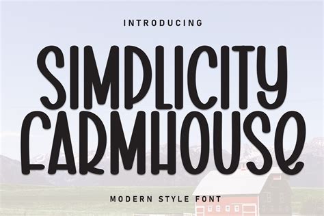 Simplicity Farmhouse Font By Andikastudio · Creative Fabrica