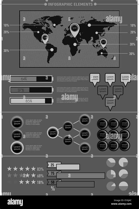 Set Elements Of Infographics World Map Stock Vector Image And Art Alamy