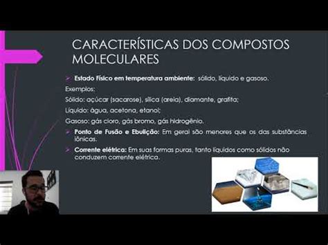 Características dos compostos moleculares e iônicos Prof Matheus Xiru