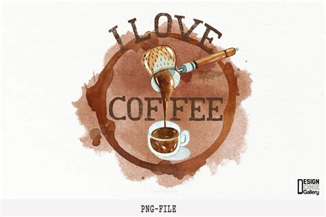 I Love Coffee Wall Art PNG Graphic by Design one gallery · Creative Fabrica