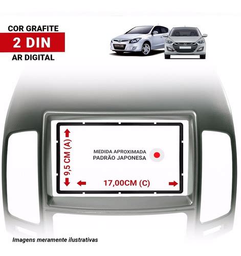 Moldura Painel Dvd Din I Ar Digital Hyundai R Em Mercado