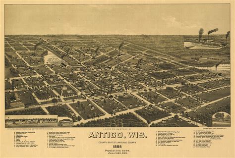 Historic Map - Antigo, WI - 1886 | World Maps Online