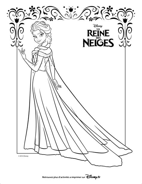 Coloriages la reine des neiges - elsa - fr.hellokids.com