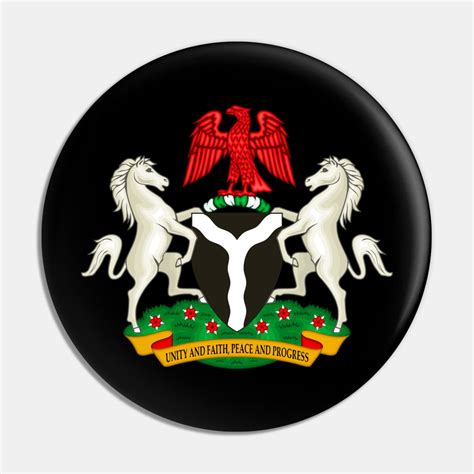 Nigerian Coat Of Arms Pin In 2024 Nigeria Coat Of Arm Coat Of Arms Custom Pins