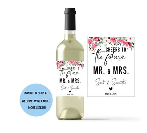 Engagement T Party Wine Labels Custom Wine Bottle Sticker Etsy