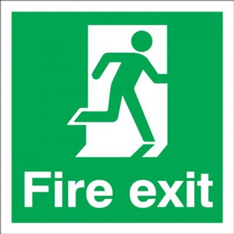 Running Man Right Fire Exit Safety Sign Blitz Media