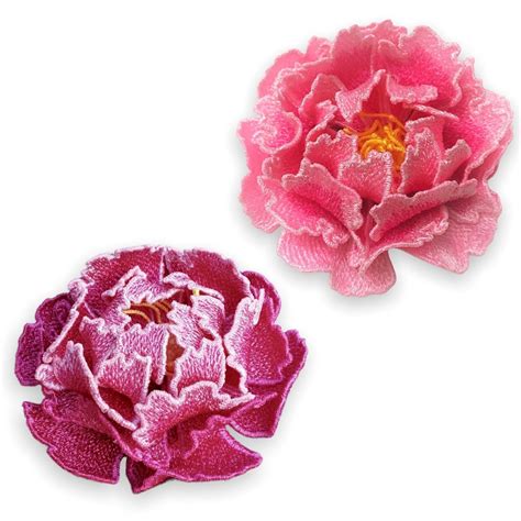 Free Standing Lace Peony Flower Digital Embroidery File Peony Etsy