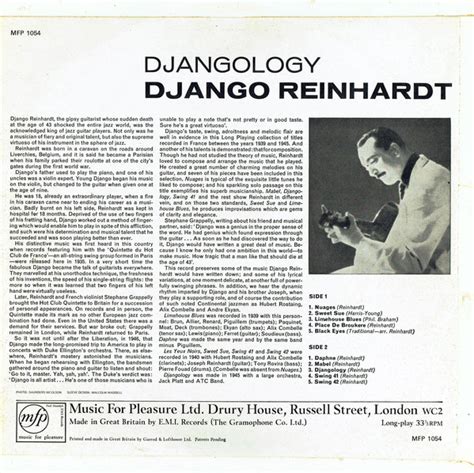 Django Reinhardt Djangology Vinyl Lp Album Lp Record Vinyl