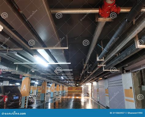 Parking on Basement Underground Editorial Photography - Image of space, columns: 311065937