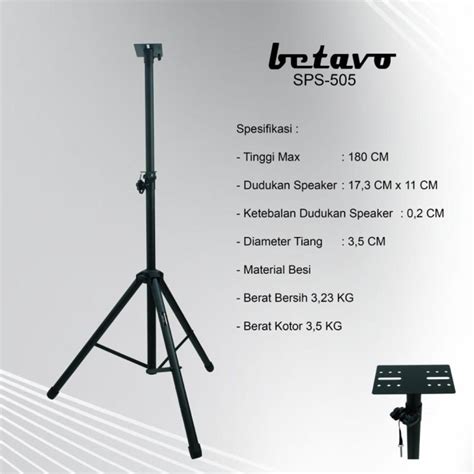 Jual Tripod FULL BESI Stand Tiang Speaker BETAVO SPS 505 SPS 505