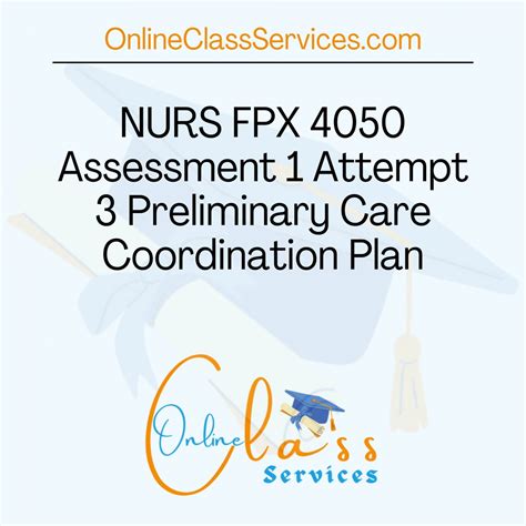 Nurs Fpx Assessment Preliminary Care Coordination Plan Online