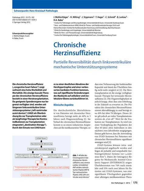 Pdf Chronische Herzinsuffizienz