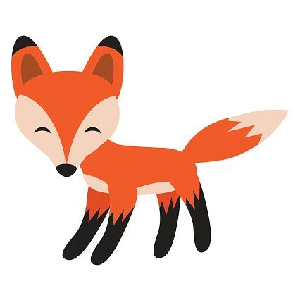 Funny Fox Cartoon Vector Illustration Stock Clipart | Royalty-Free ...