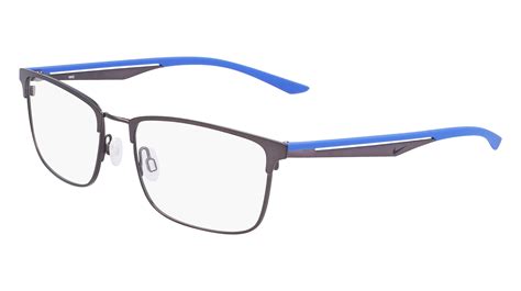 nike nike   mens satin gunmetal full rim frame eyeglasses