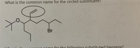 Solved What Is The Common Name For The Circled Substituent