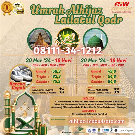 Umrah Hari Lailatul Qodr Maret Pt Alhijaz Indowisata