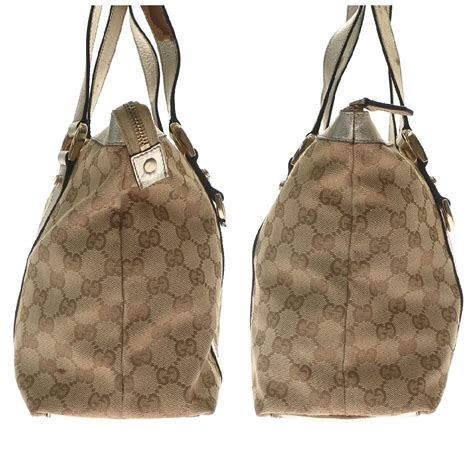 1円スタート Gucci グッチ Ggキャンバス トートバッグ 141470 Gg柄 ゴールド金具 ショルダーバッグ 手提げ 肩掛け ブラウン