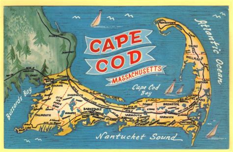 Map Of Boston South Shore Plymouth And Cape Cod Massachisetts See Scan