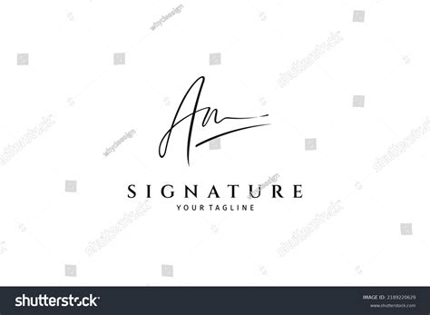 N Letter Monogram Handwriting Signature Logo Stock Vector (Royalty Free ...