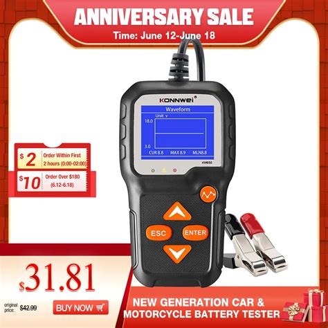 Konnwei Kw Car Battery Tester Analyzer V V Automotive To